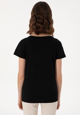 Kadın Siyah Tişört - 50297454055