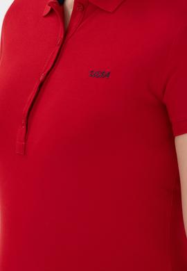 Kadın Kırmızı Basic Polo Yaka Tişört - 50305764011