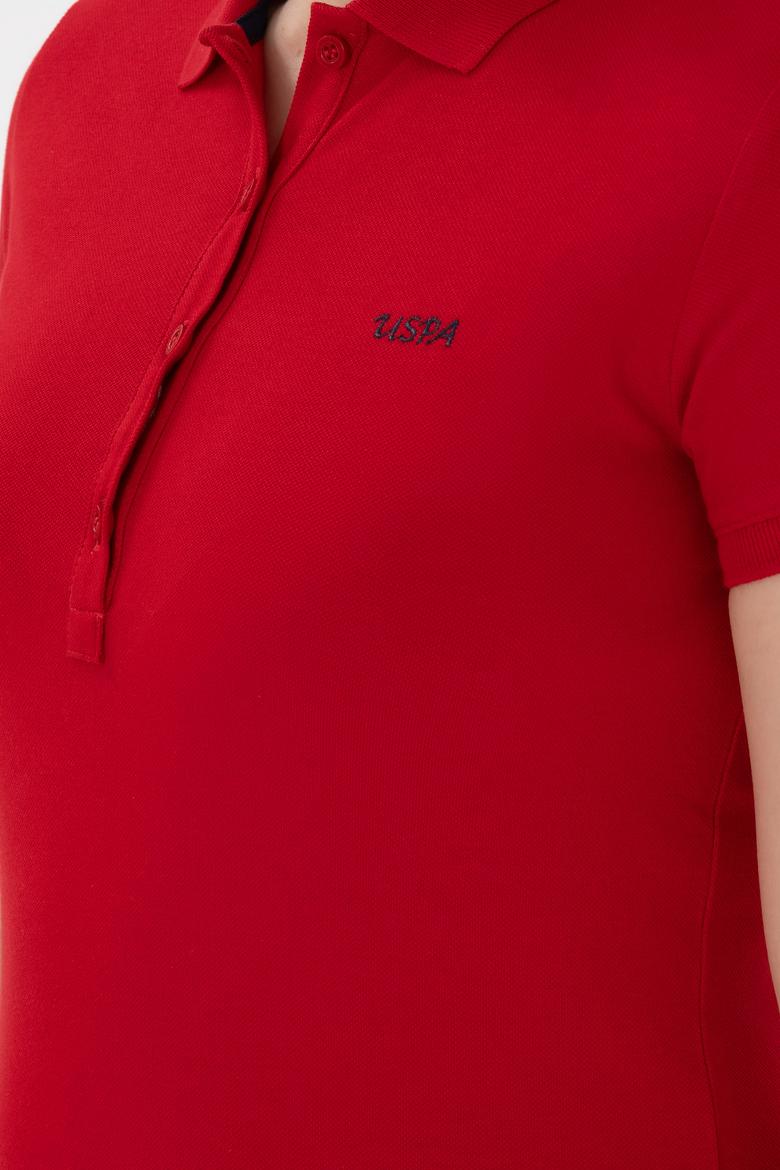 Kadın Kırmızı Basic Polo Yaka Tişört - 50305764011