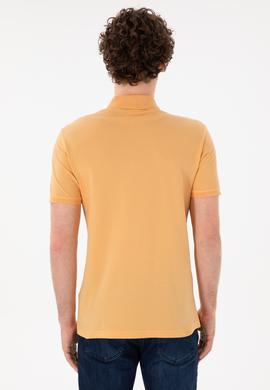 Erkek Slim Fit Polo Yaka Turuncu Basic Tişört - 50305929251