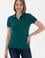 Kadın Koyu Yeşil Basic Polo Yaka Tişört