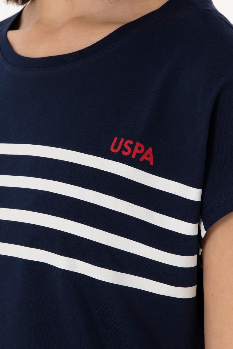 Kadın Lacivert Bisiklet Yaka Tişört - 50305823003