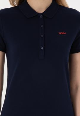 Kadın Lacivert Basic Polo Yaka Tişört - 50305764149