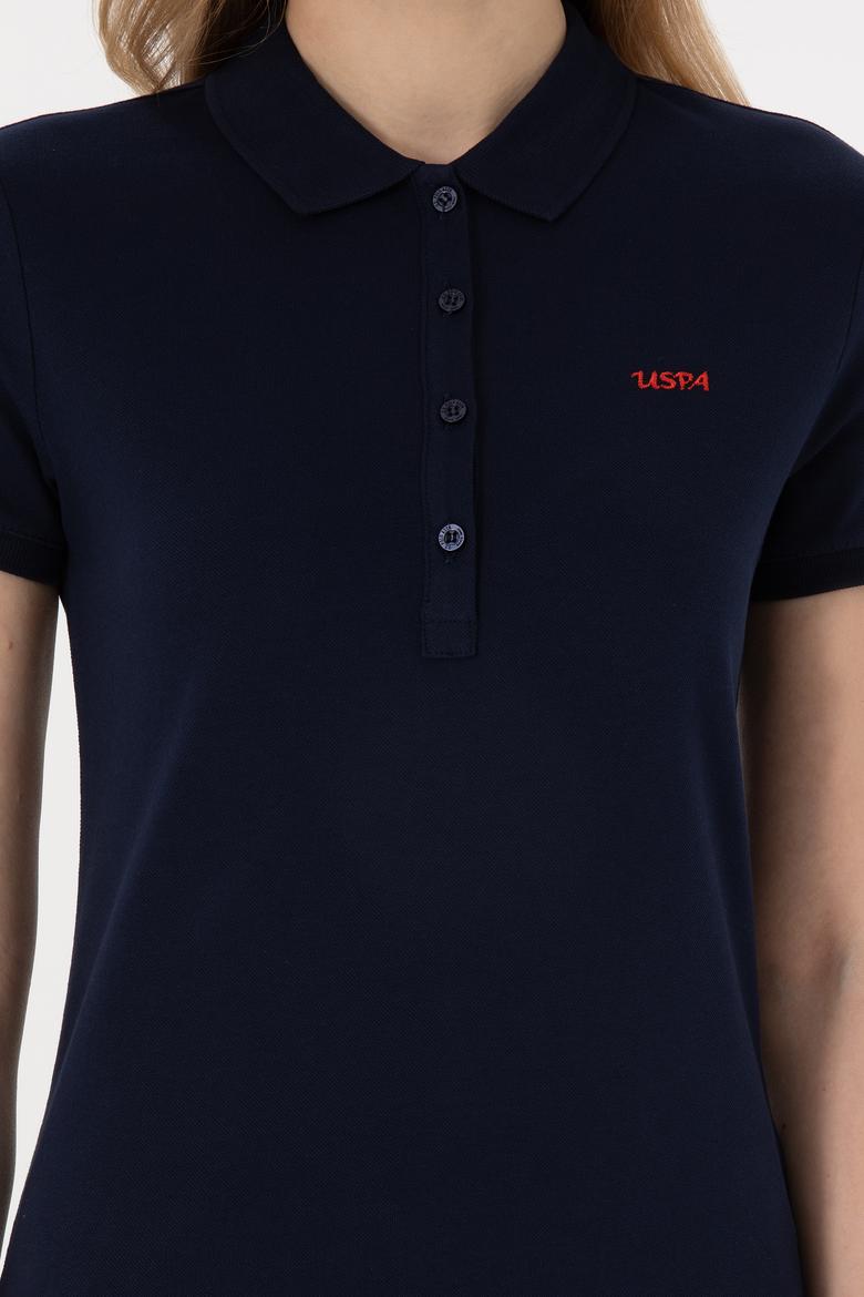 Kadın Lacivert Basic Polo Yaka Tişört - 50305764149