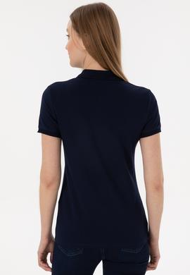 Kadın Lacivert Basic Polo Yaka Tişört - 50305764149