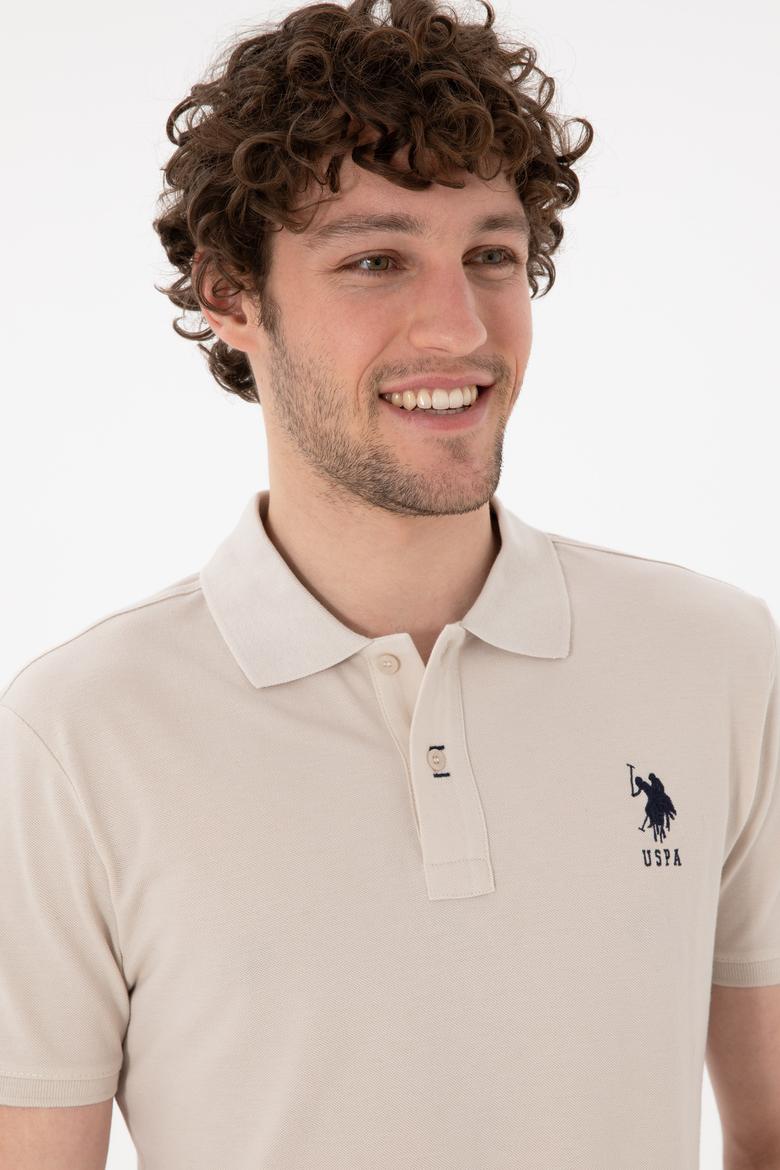 Erkek Slim Fit Polo Yaka Taş Basic Tişört - 50305929088