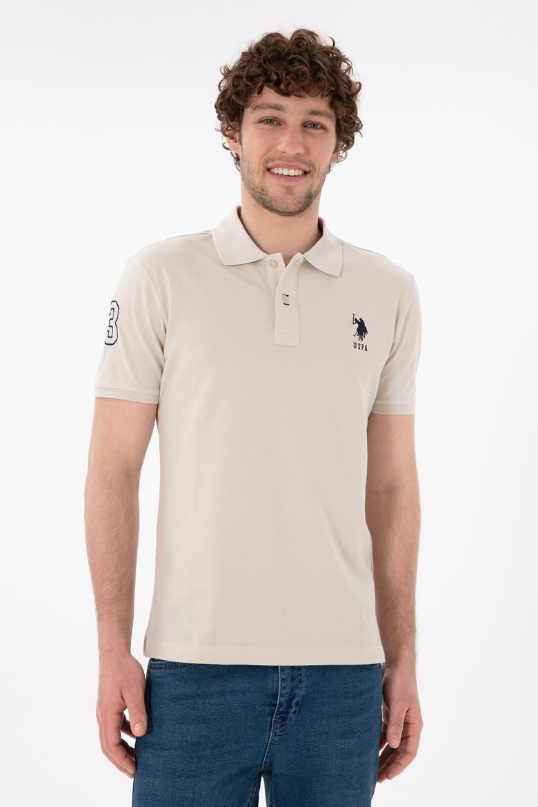 Erkek Slim Fit Polo Yaka Taş Basic Tişört - 50305929088
