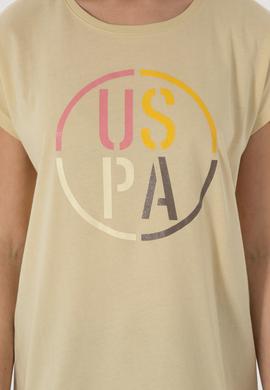 Kadın Açık Haki Bisiklet Yaka Tişört - 50305745008