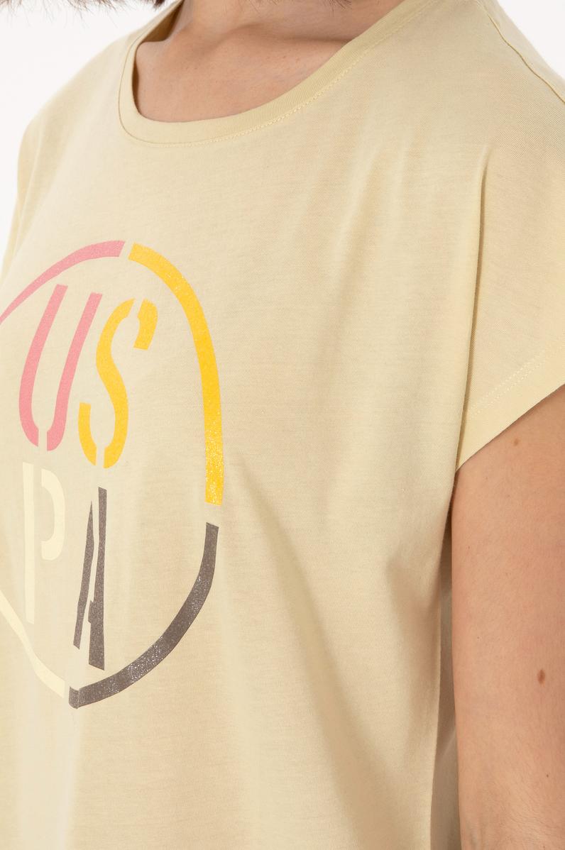 Kadın Açık Haki Bisiklet Yaka Tişört