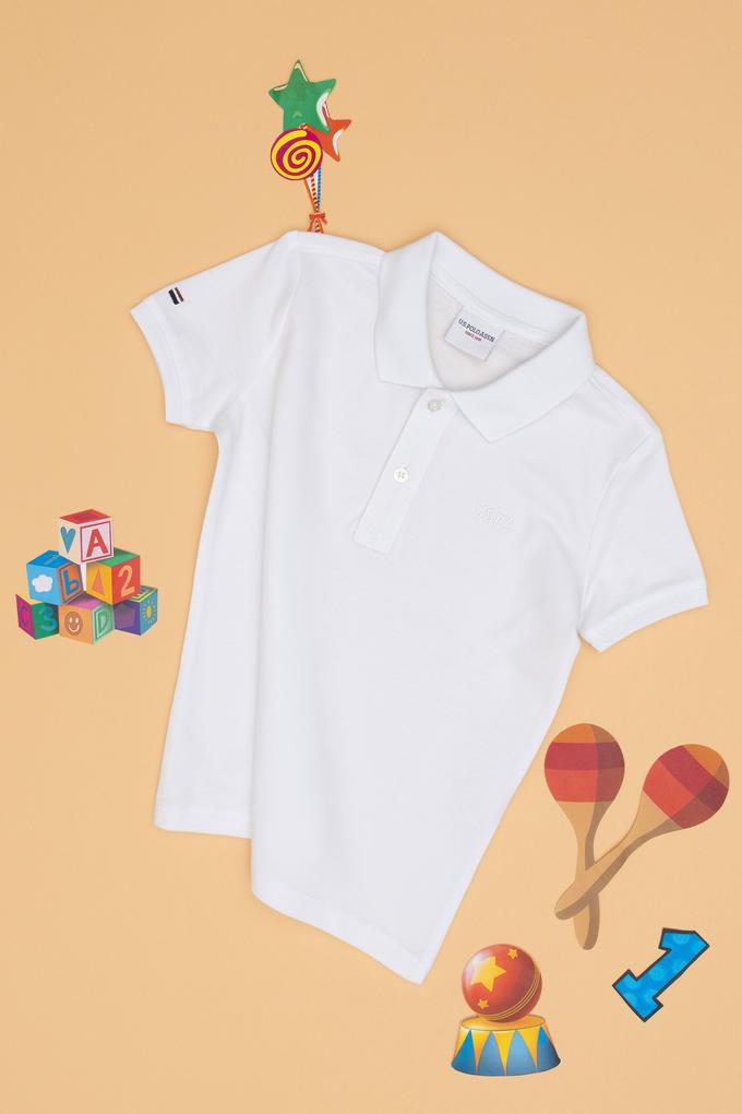 Erkek Çocuk Beyaz Basic Tişört