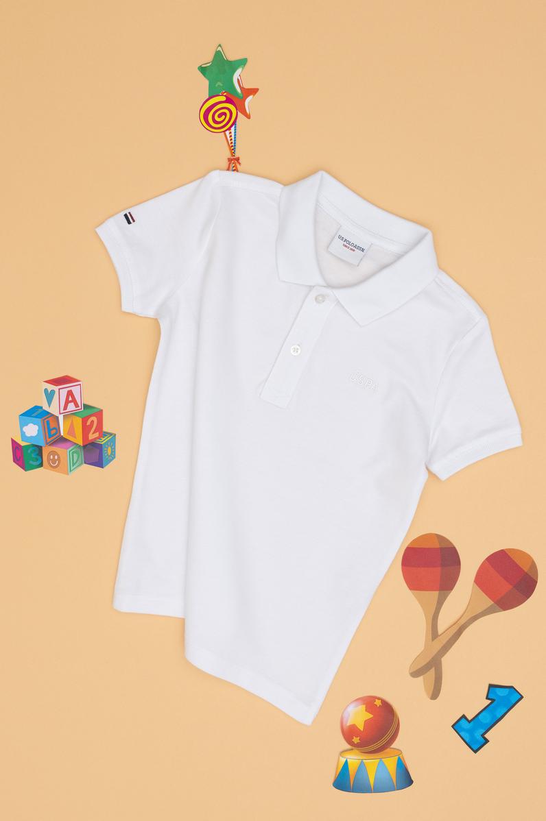 Erkek Çocuk Beyaz Basic Tişört