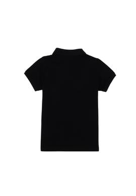 Erkek Çocuk Siyah Basic Polo Yaka Tişört - 50306484019