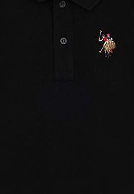 Erkek Çocuk Siyah Basic Polo Yaka Tişört - 50306484019