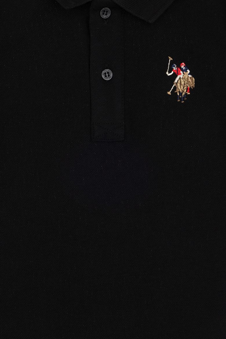 Erkek Çocuk Siyah Basic Polo Yaka Tişört - 50306484019