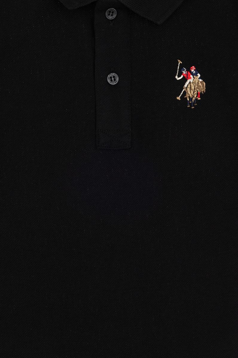 Erkek Çocuk Siyah Basic Polo Yaka Tişört