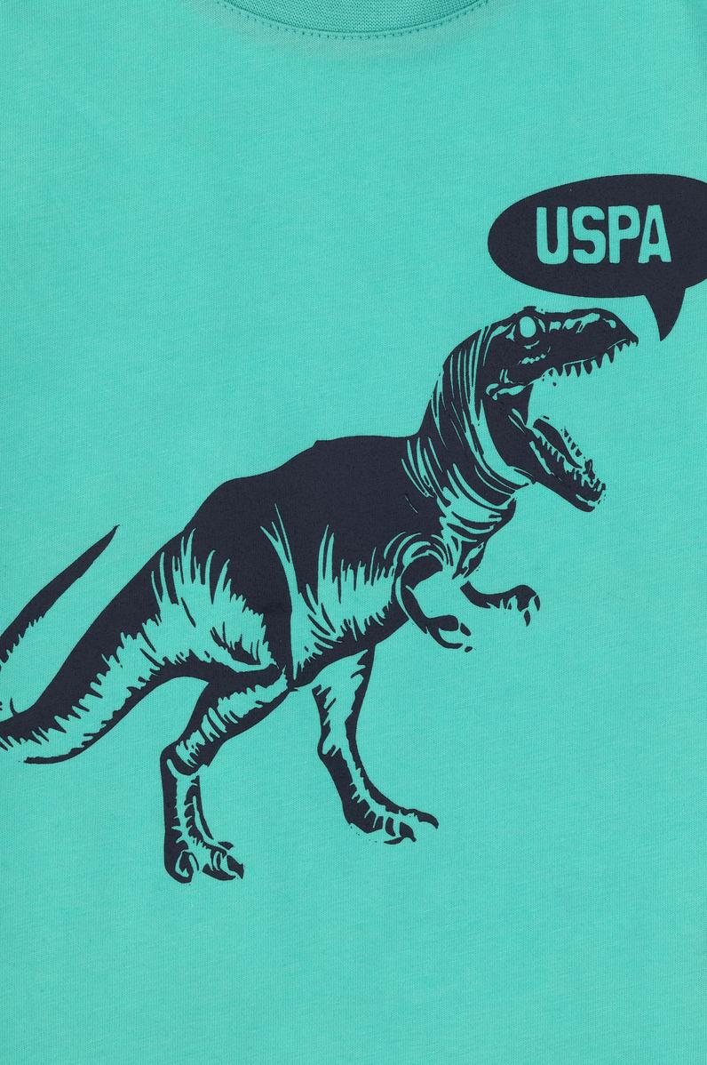 Erkek Çocuk Mint Bisiklet Yaka Tişört