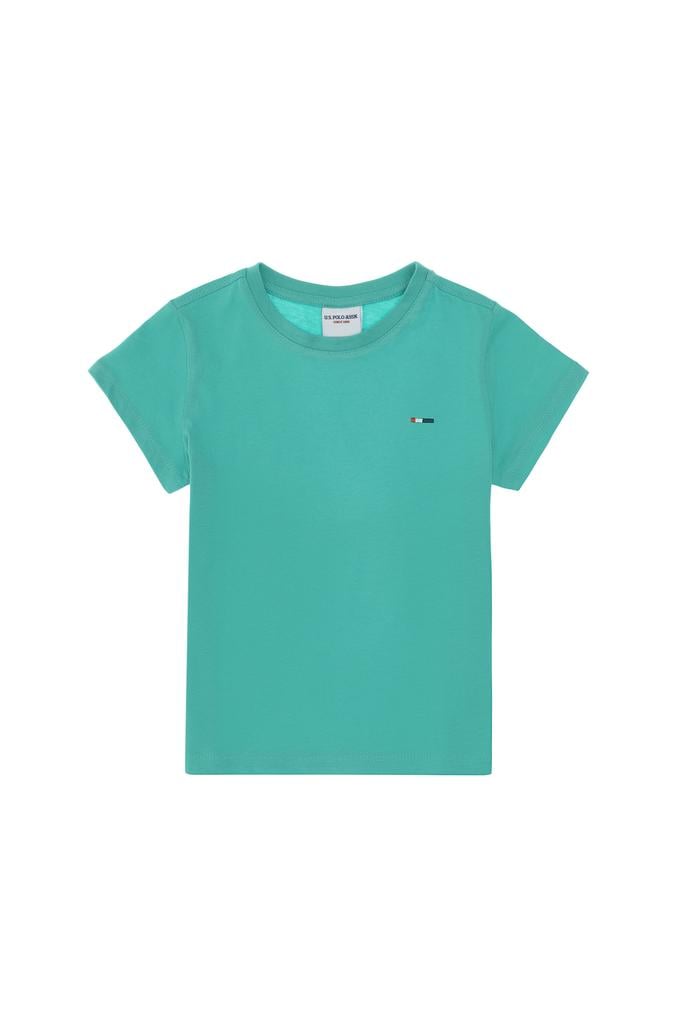 Erkek Çocuk Mint Basic Bisiklet Yaka Tişört