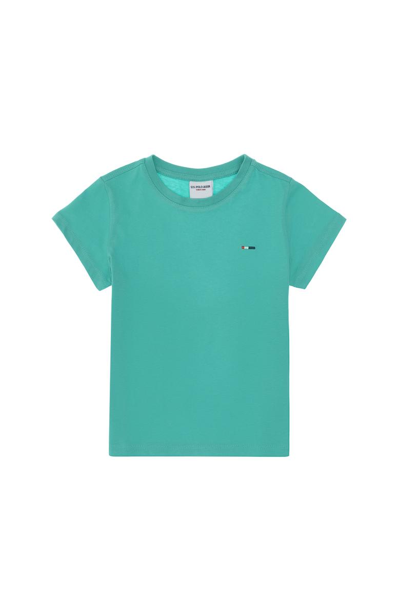 Erkek Çocuk Mint Basic Bisiklet Yaka Tişört