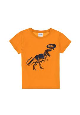 Erkek Çocuk Turuncu Bisiklet Yaka Tişört - 50307200058