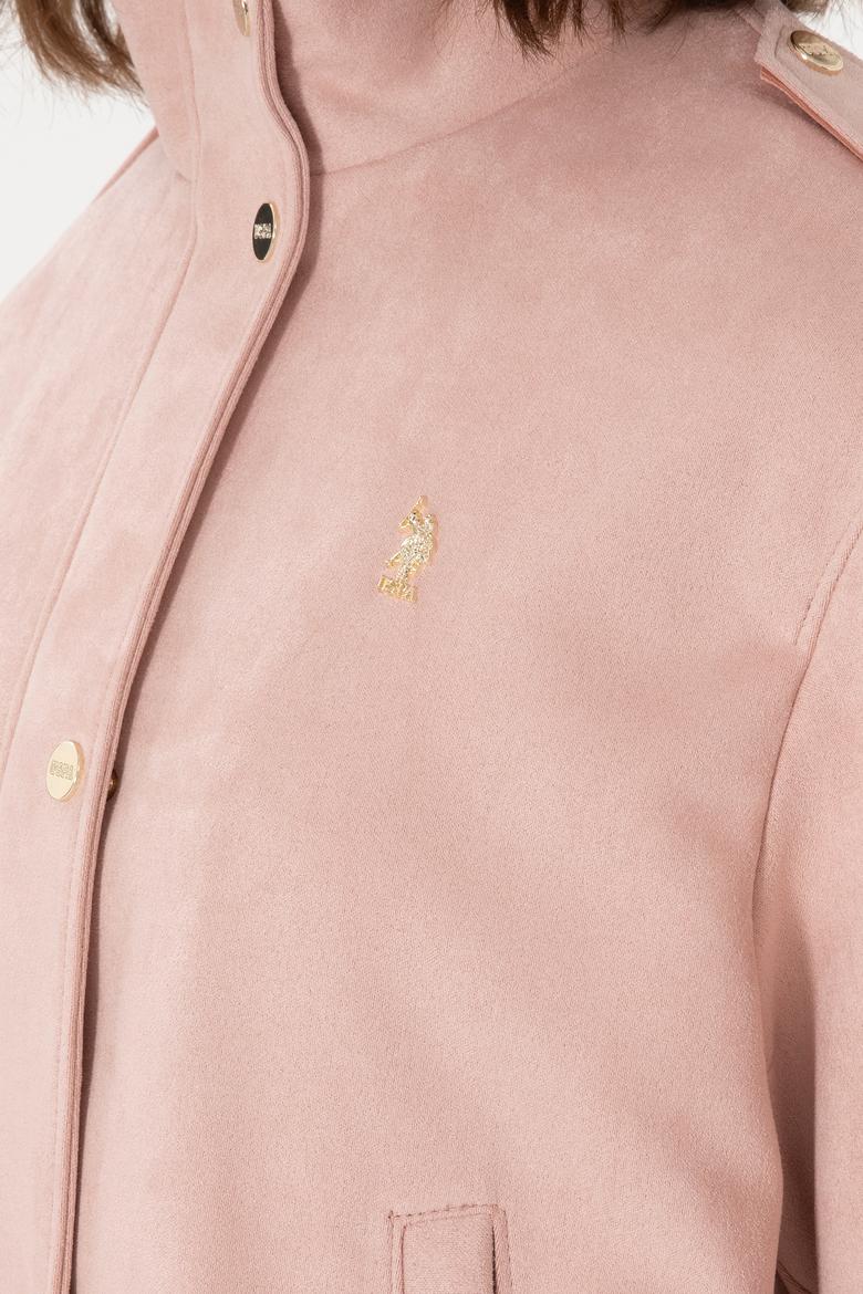 Kadın Açık Pembe Deri Ceket - 50307410009