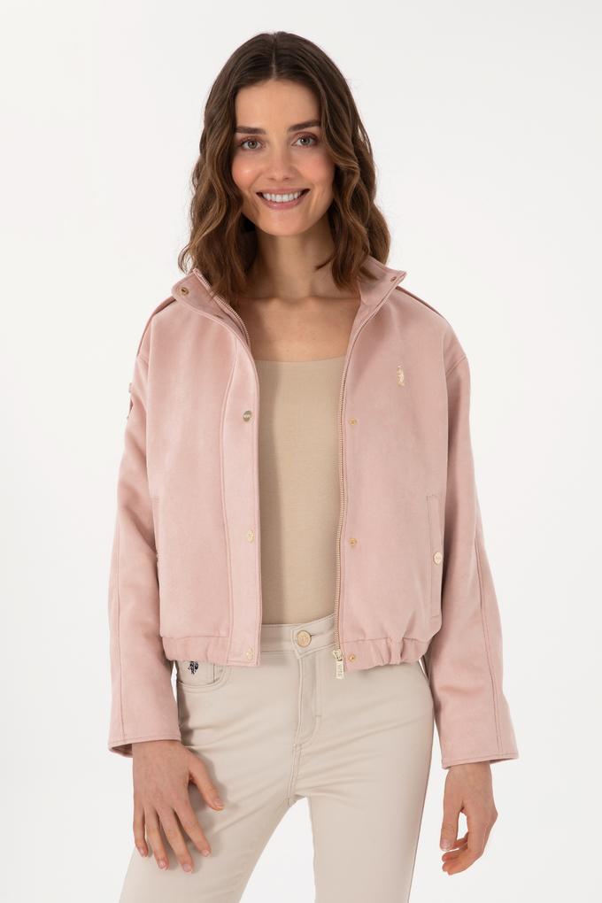 Kadın Açık Pembe Deri Ceket
