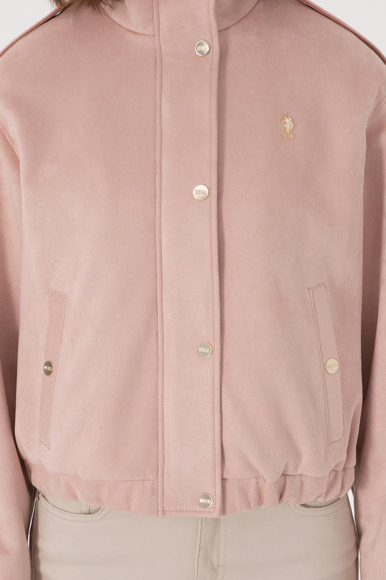 Kadın Açık Pembe Deri Ceket - 50307410009