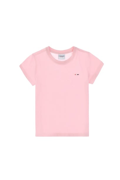 Erkek Çocuk Açık Pembe Basic Bisiklet Yaka Tişört
