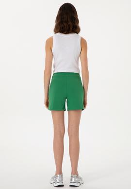 Kadın Yeşil Örme Şort - 50280074025