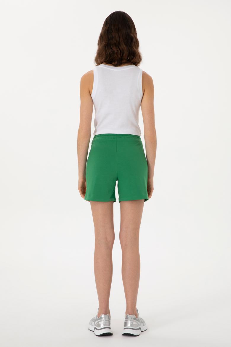 Kadın Yeşil Örme Şort - 50280074025