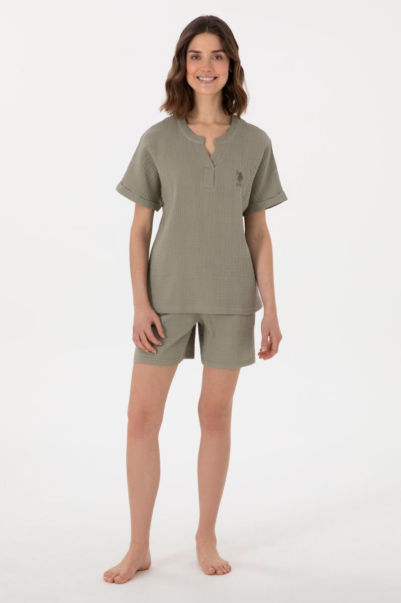 Kadın Haki Pijama Takımı