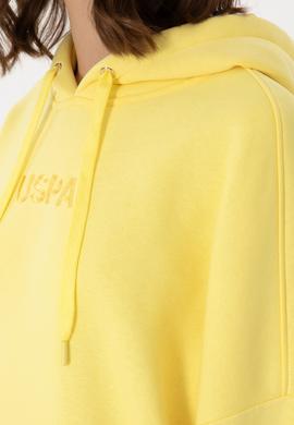 Kadın Sarı Kapüşonlu Sweatshırt - 50292370034