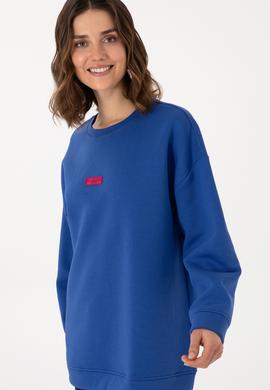 Kadın Saks Sweatshirt - 50294221017