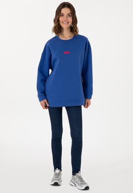 Kadın Saks Sweatshirt - 50294221017