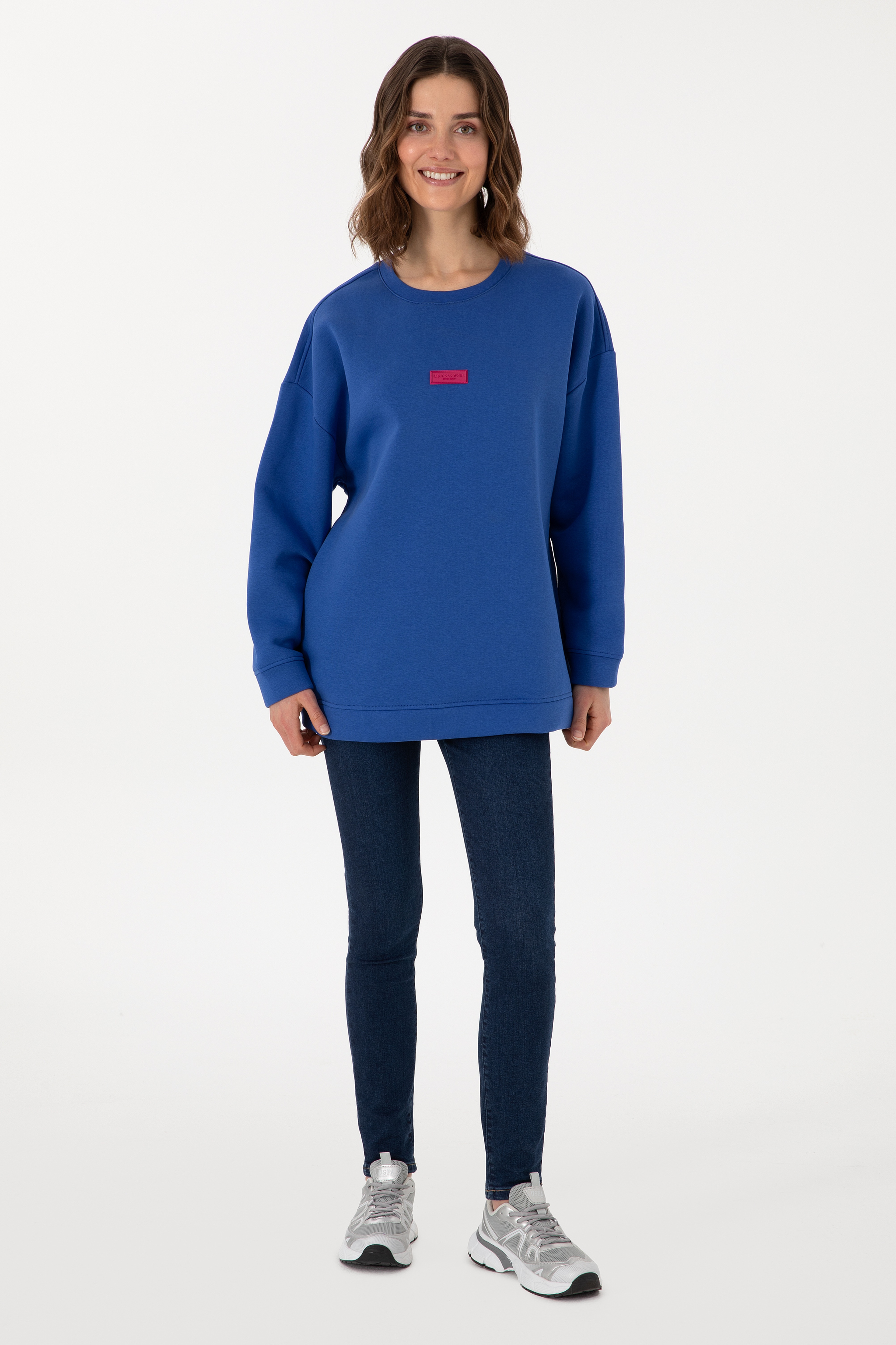 Kadın Saks Sweatshirt - Image 4