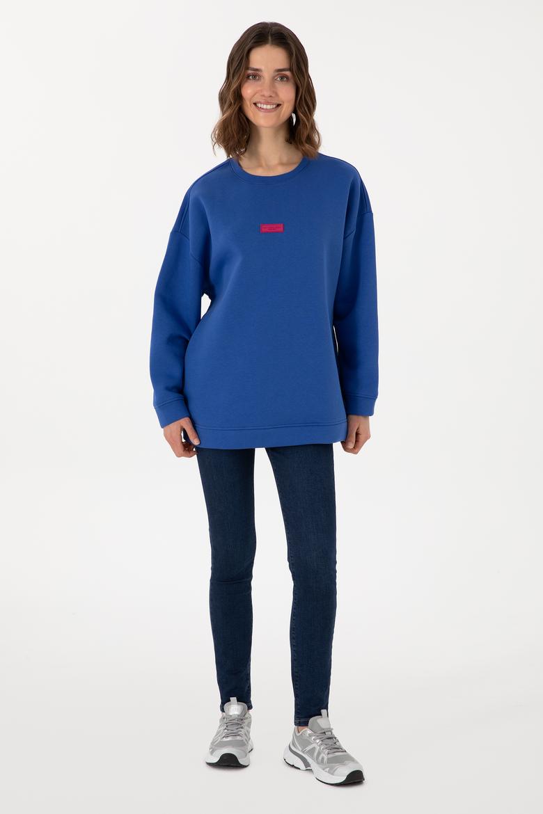 Kadın Saks Sweatshirt - 50294221017