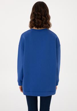 Kadın Saks Sweatshirt - 50294221017