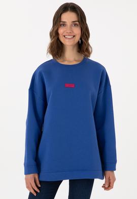 Kadın Saks Sweatshirt - 50294221017