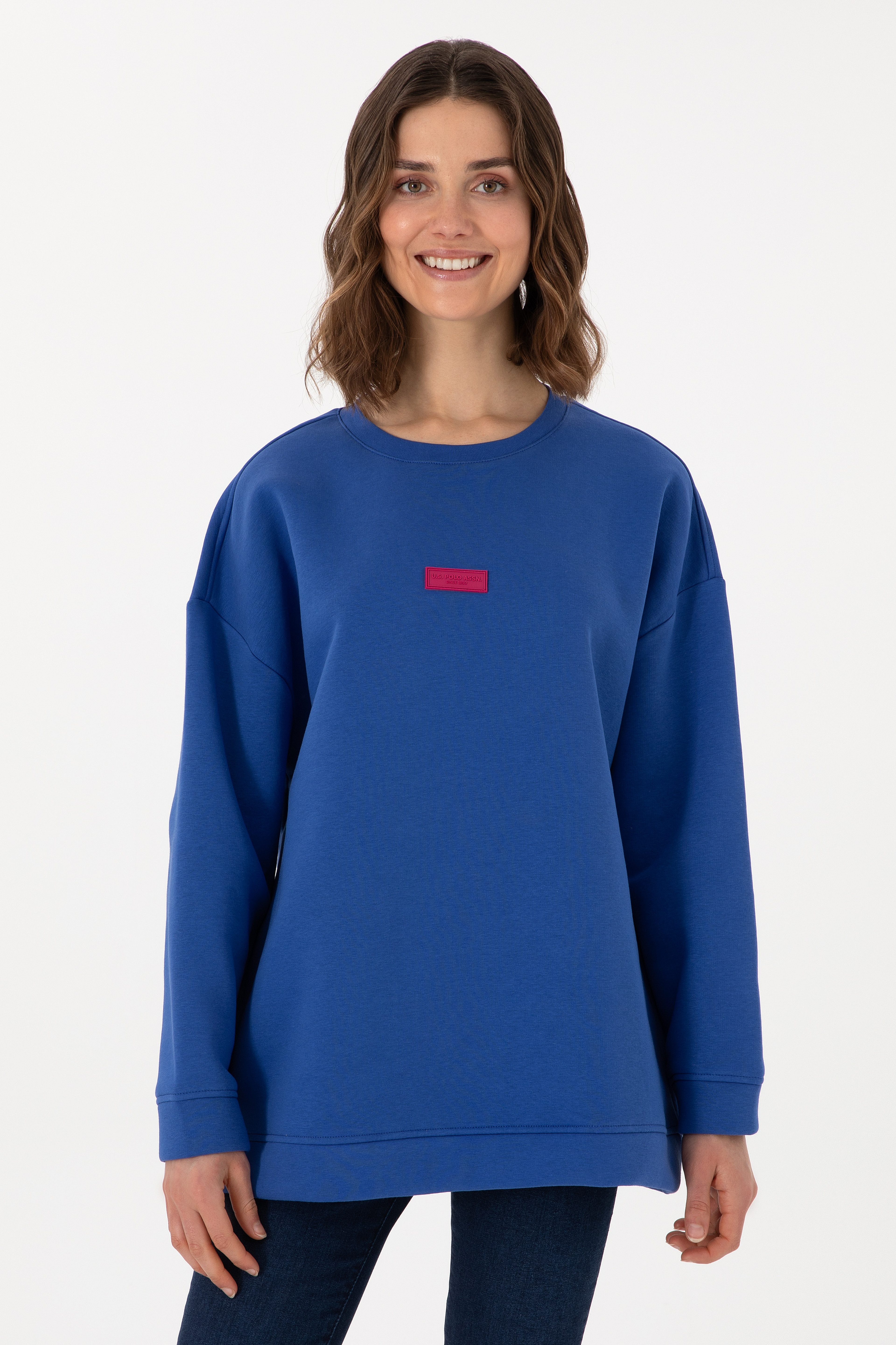 Kadın Saks Sweatshirt - Image 1