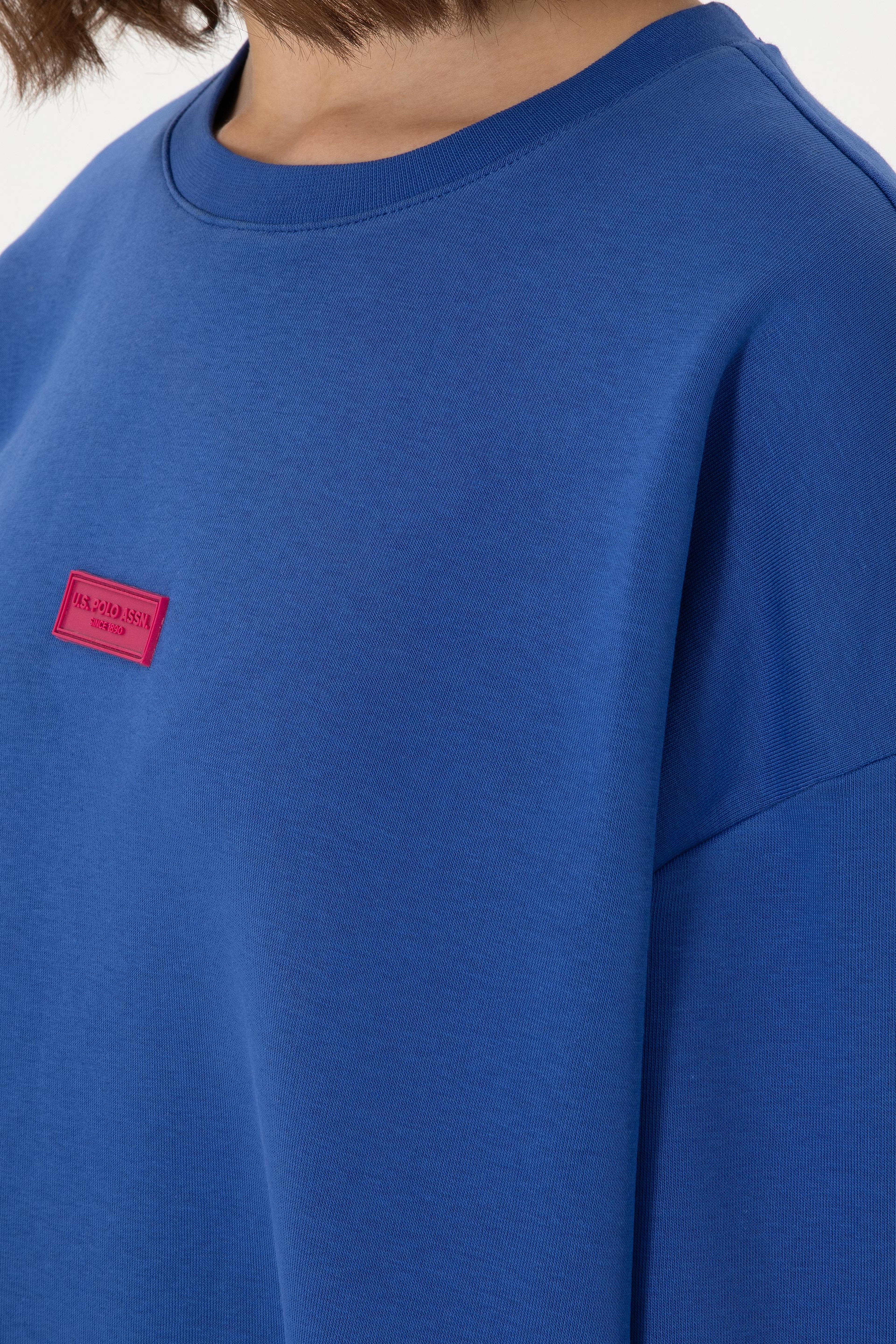 Kadın Saks Sweatshirt - Image 7