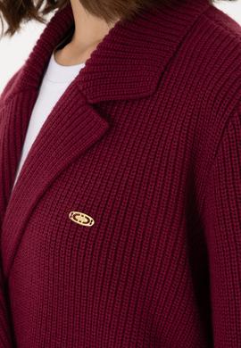 Kadın Vişne Triko Hırka - 50293027020