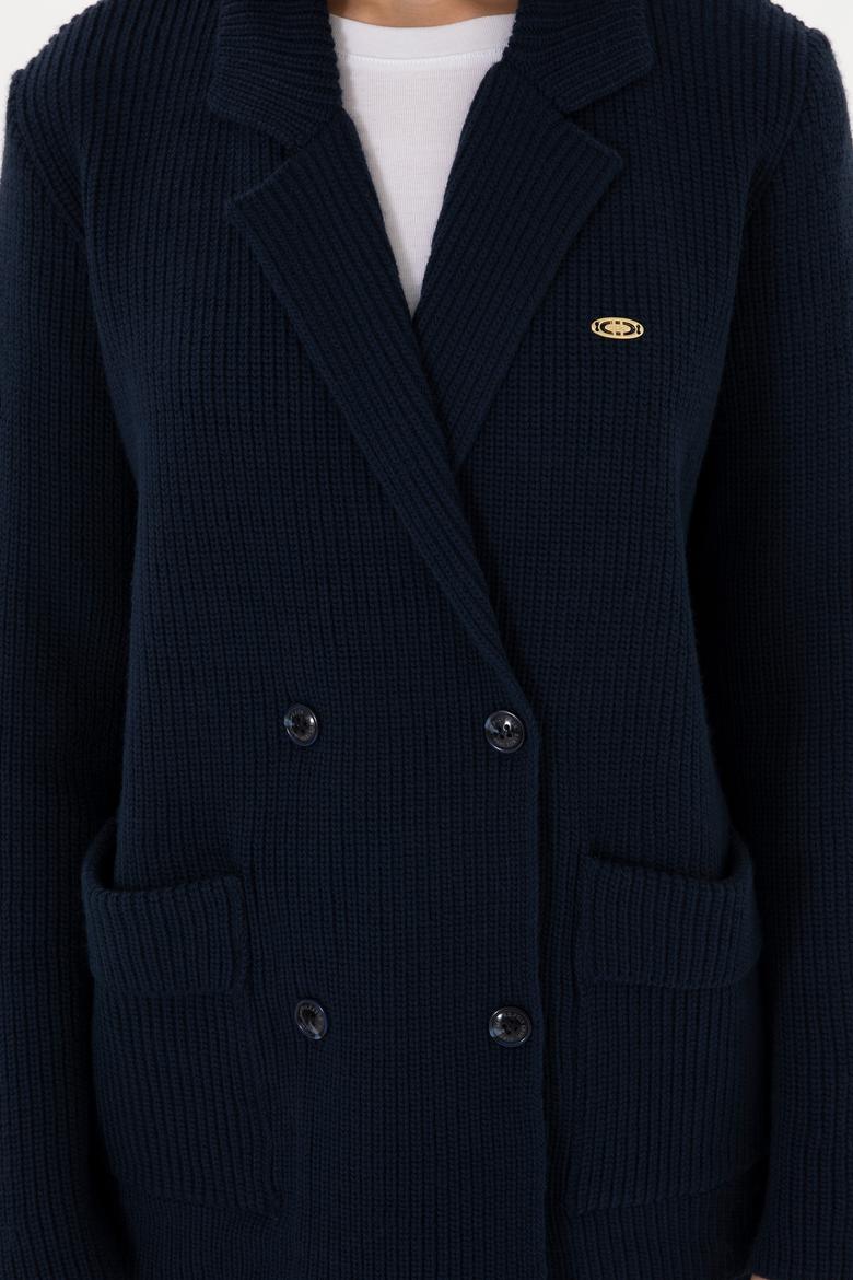 Kadın Lacivert Triko Hırka - 50293027006