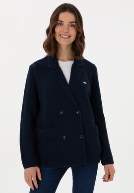 Kadın Lacivert Triko Hırka - 50293027006