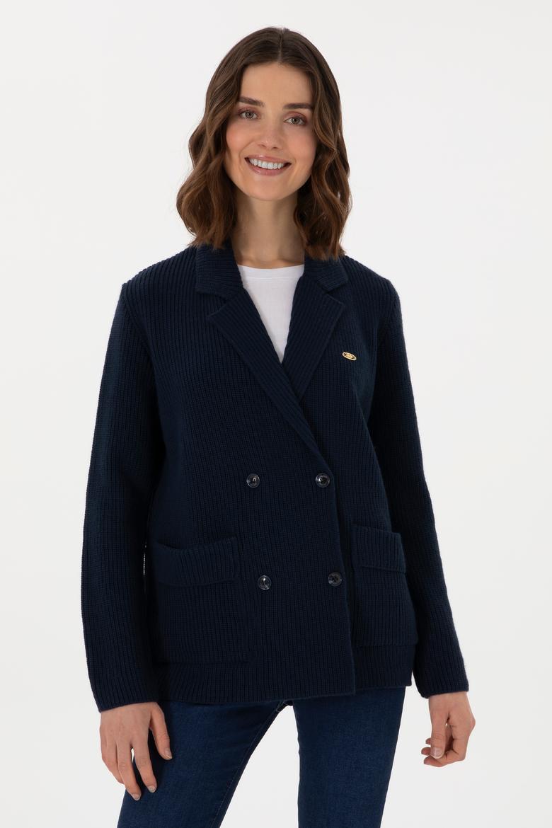 Kadın Lacivert Triko Hırka