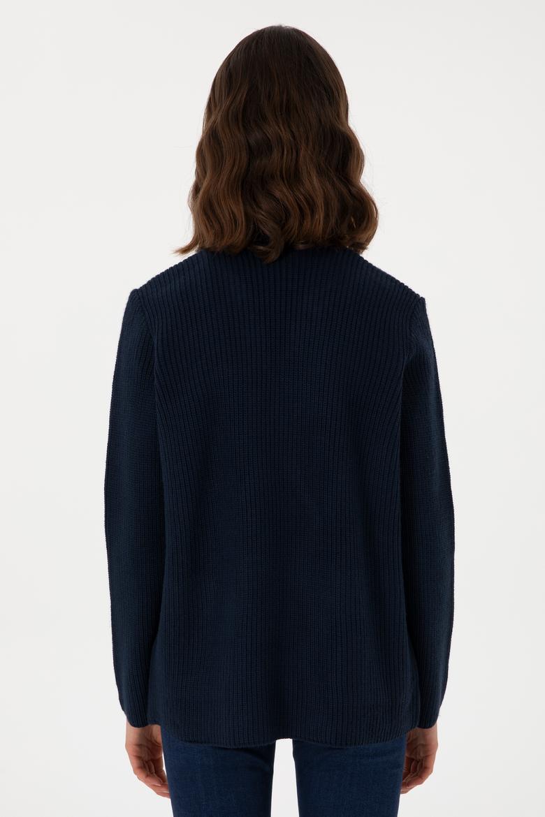 Kadın Lacivert Triko Hırka - 50293027006