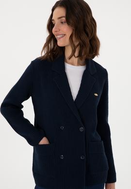 Kadın Lacivert Triko Hırka - 50293027006