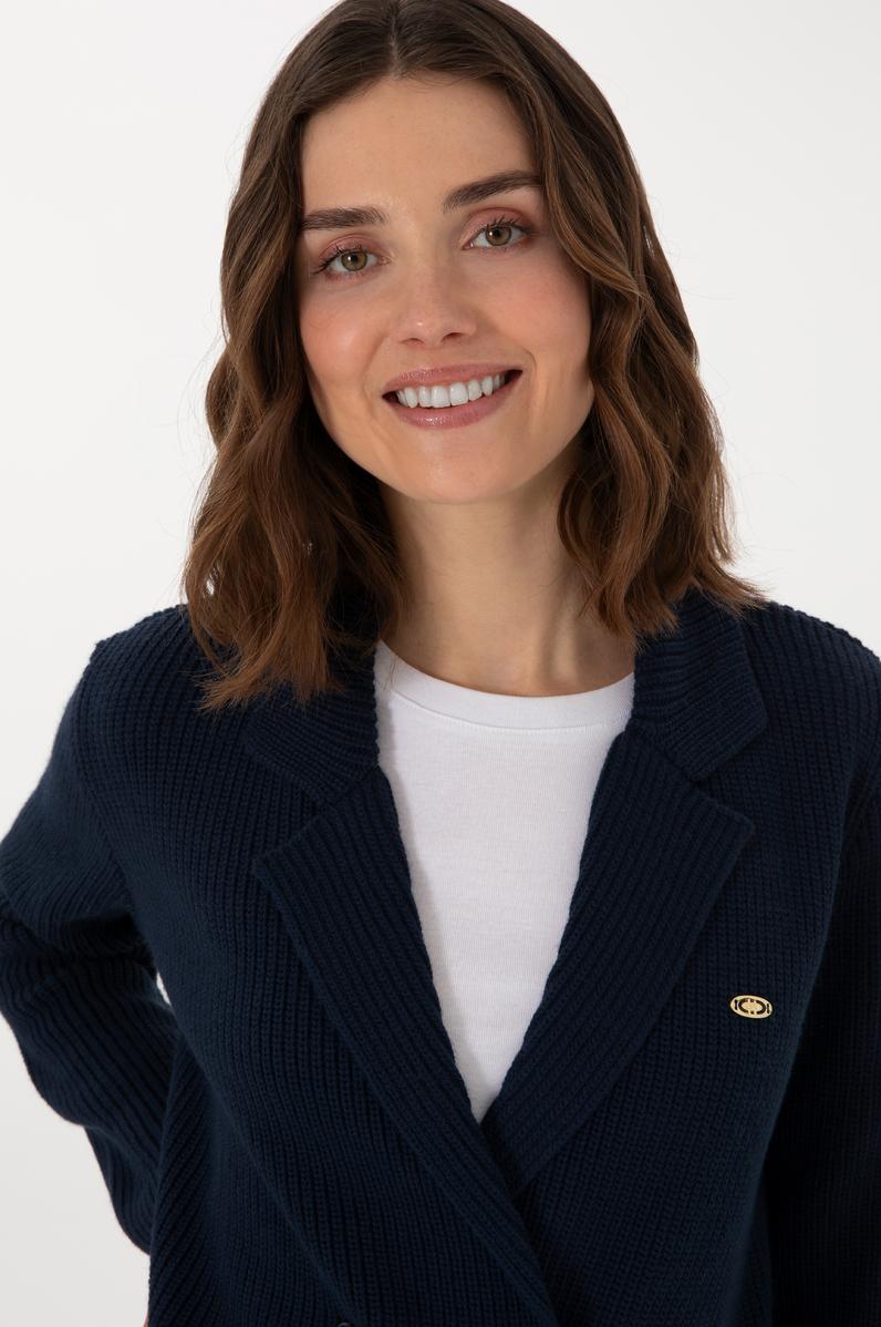 Kadın Lacivert Triko Hırka