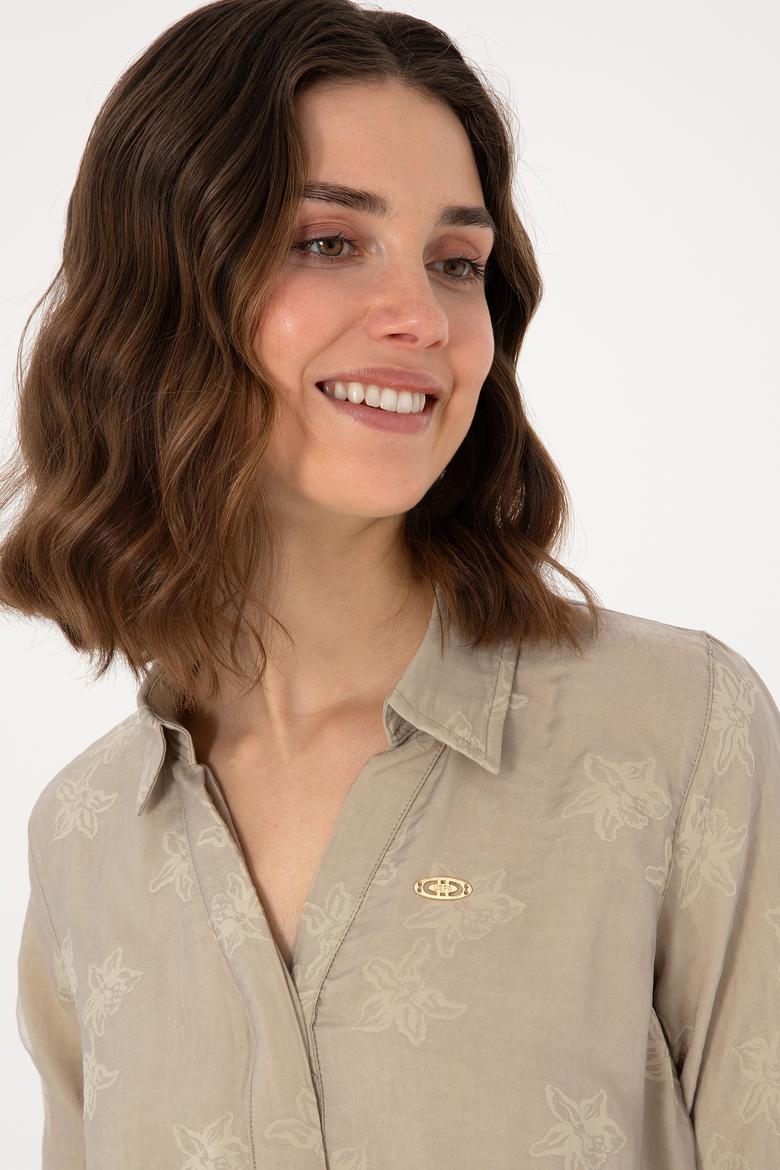 Kadın Taş Uzun Kollu Gömlek - 50299438010