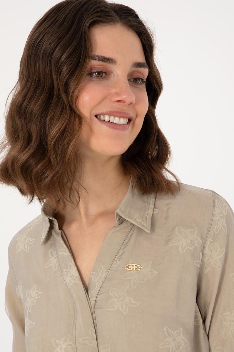 Kadın Taş Uzun Kollu Gömlek