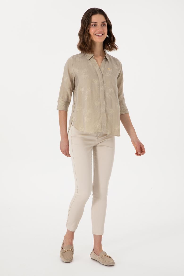 Kadın Taş Uzun Kollu Gömlek - 50299438010