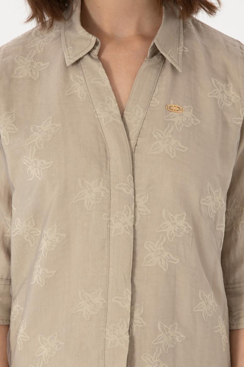 Kadın Taş Uzun Kollu Gömlek - 50299438010